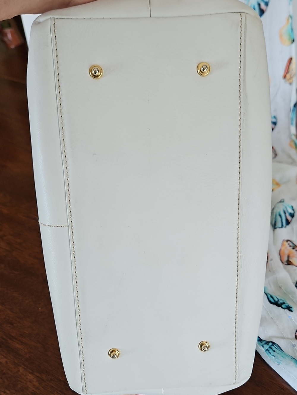 Dooney & Bourke White Pebble Leather Dillen Double Pocket Satchel - Picture 14 of 16
